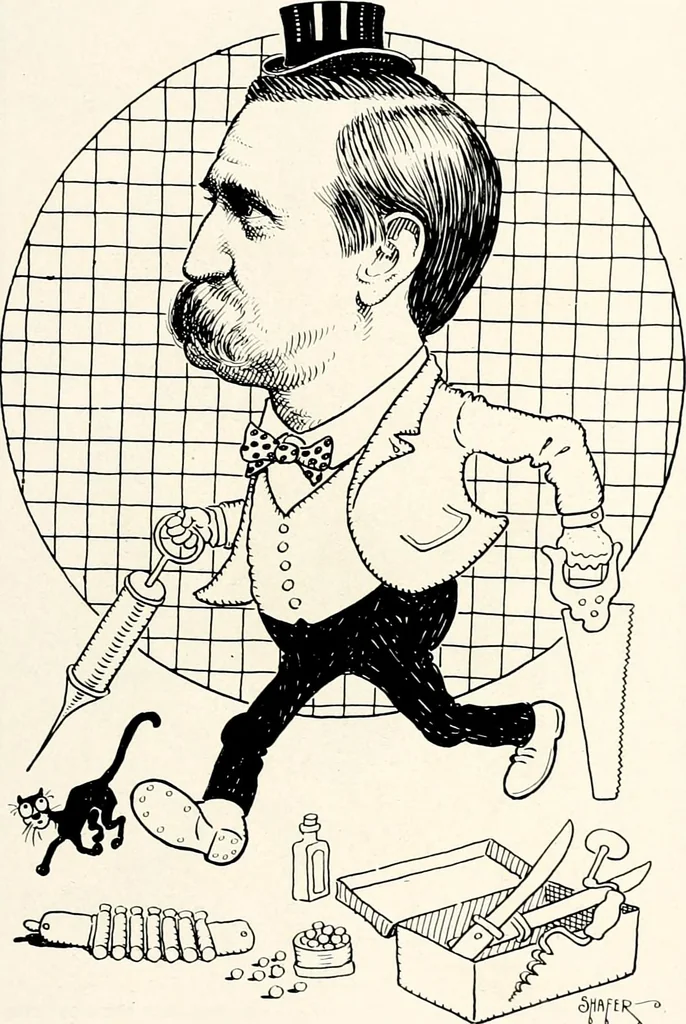 An illustration from A gallery of pen sketches in black and white of "Cincinnatians as we see 'em", 1905, leaf 90