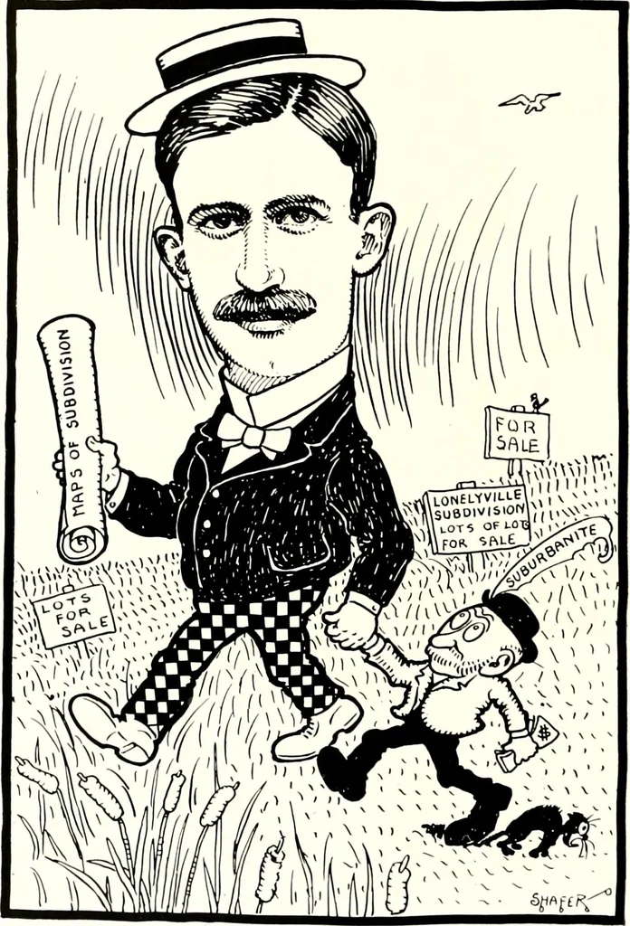 An illustration from A gallery of pen sketches in black and white of "Cincinnatians as we see 'em", 1905, leaf 91