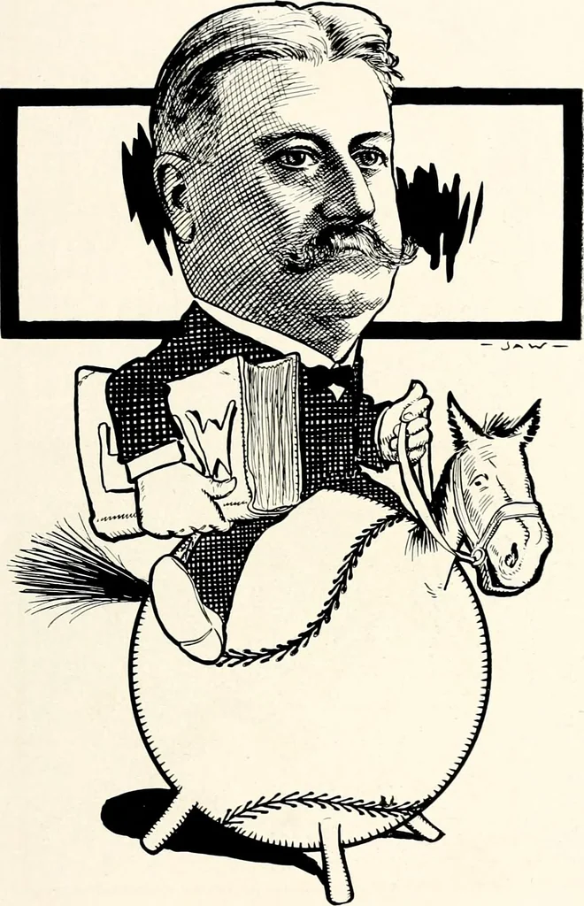An illustration from A gallery of pen sketches in black and white of "Cincinnatians as we see 'em", 1905, leaf 92