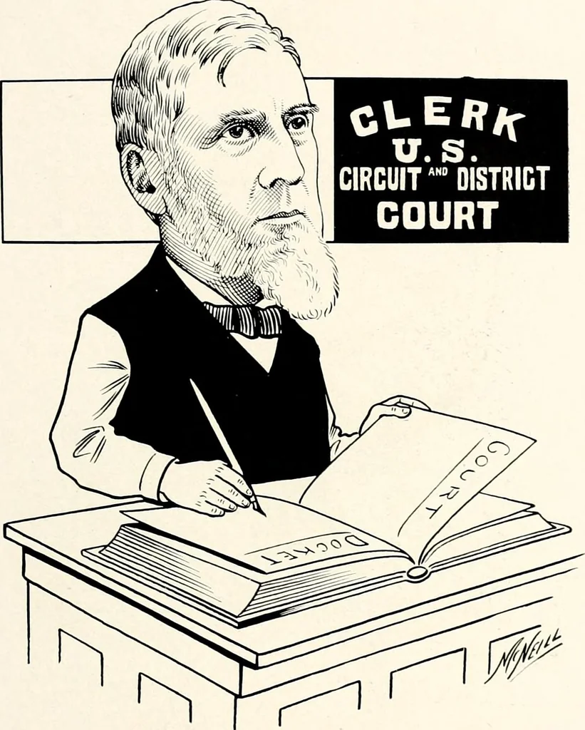 An illustration from A gallery of pen sketches in black and white of "Cincinnatians as we see 'em", 1905, leaf 94