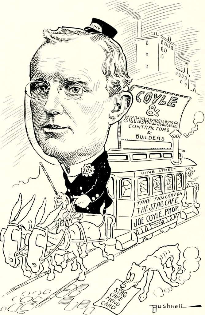 An illustration from A gallery of pen sketches in black and white of "Cincinnatians as we see 'em", 1905, leaf 95