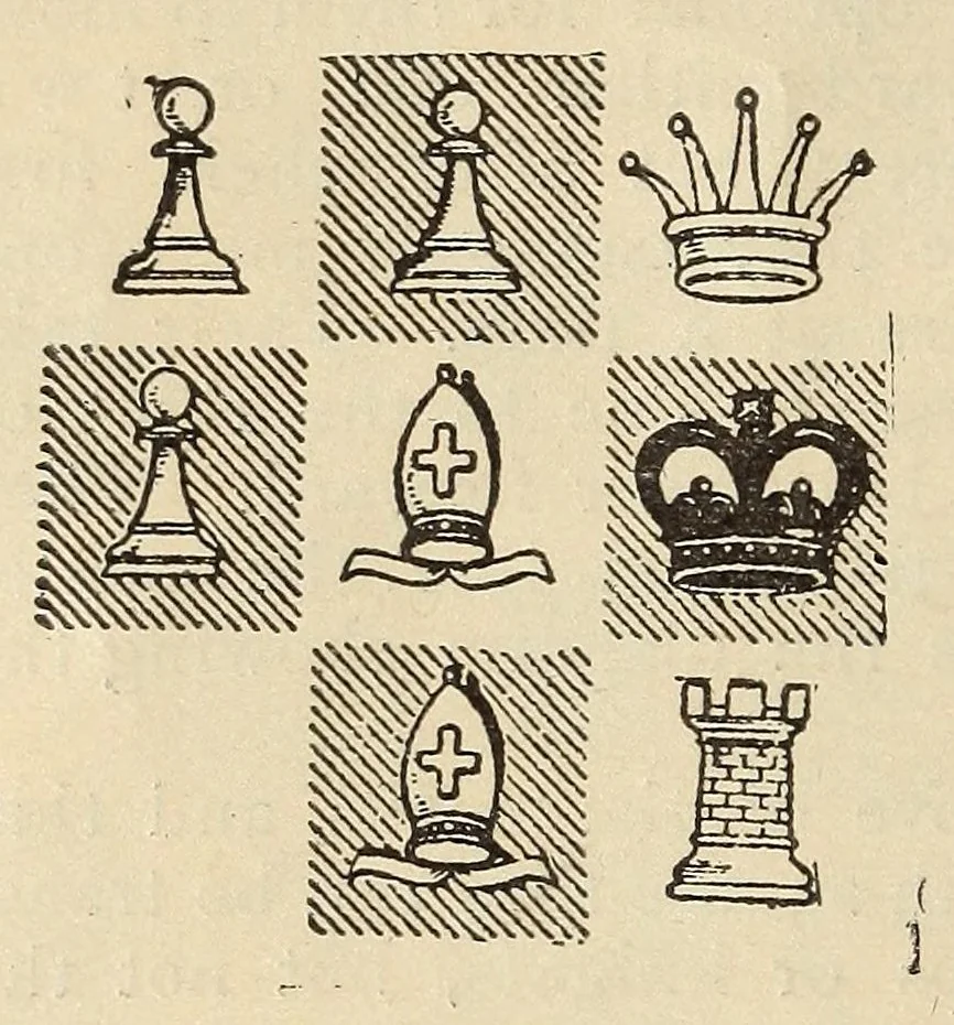 An illustration from The game of chess, 1895, leaf 26