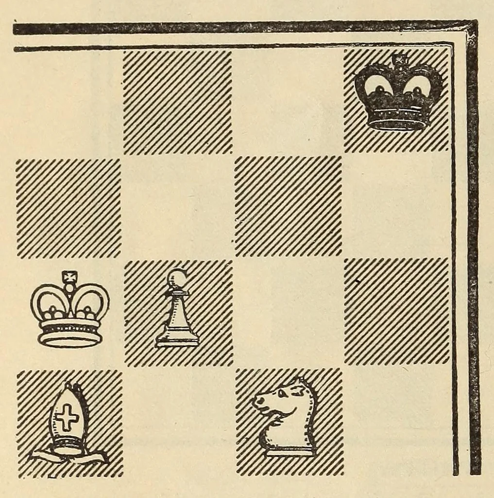 An illustration from The game of chess, 1895, leaf 28