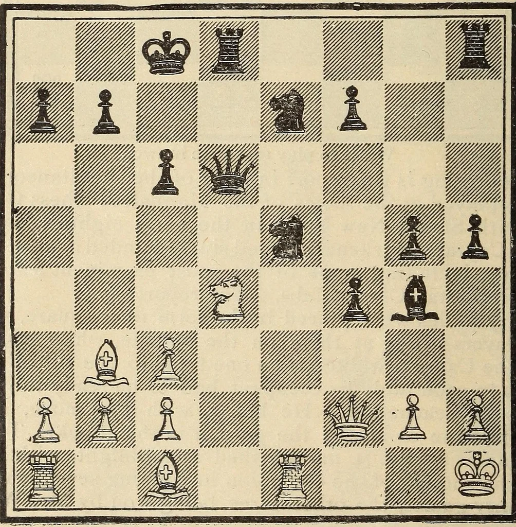 An illustration from The game of chess, 1895, leaf 46