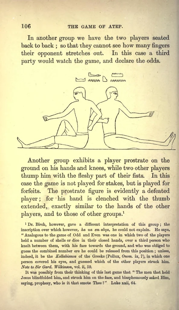 An illustration from Games ancient and oriental and how to play them, being the games of the ancient Egyptians, the Hiera Gramme of the Greeks, the Ludus Latrunculorum of the Romans and the oriental games of chess, draughts, backgammon and magic squares, 1892, leaf 124