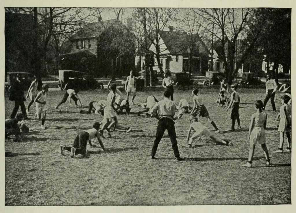 An illustration from Games, contests and relays, 1930, leaf 111