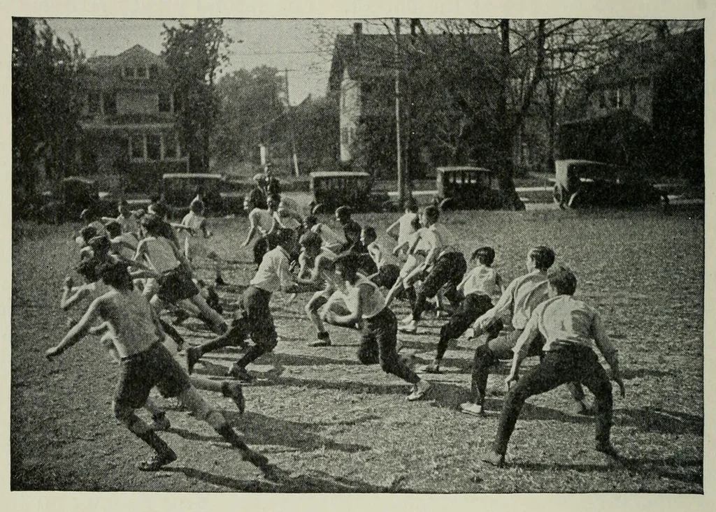An illustration from Games, contests and relays, 1930, leaf 150