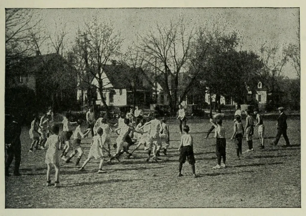 An illustration from Games, contests and relays, 1930, leaf 165