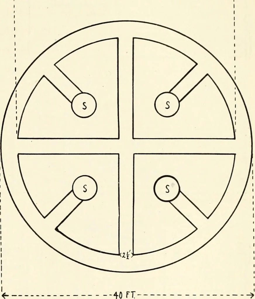 An illustration from Games and dances, a selected collection of games, song-games and dances suitable for schools, play-grounds, gymnastic associations, boys' & girls' clubs, etc, 1920, leaf 138