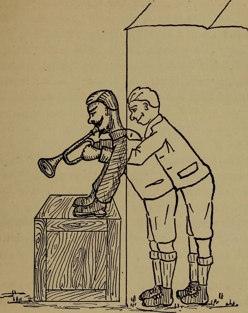 An illustration from Games for boys, 1920, leaf 173
