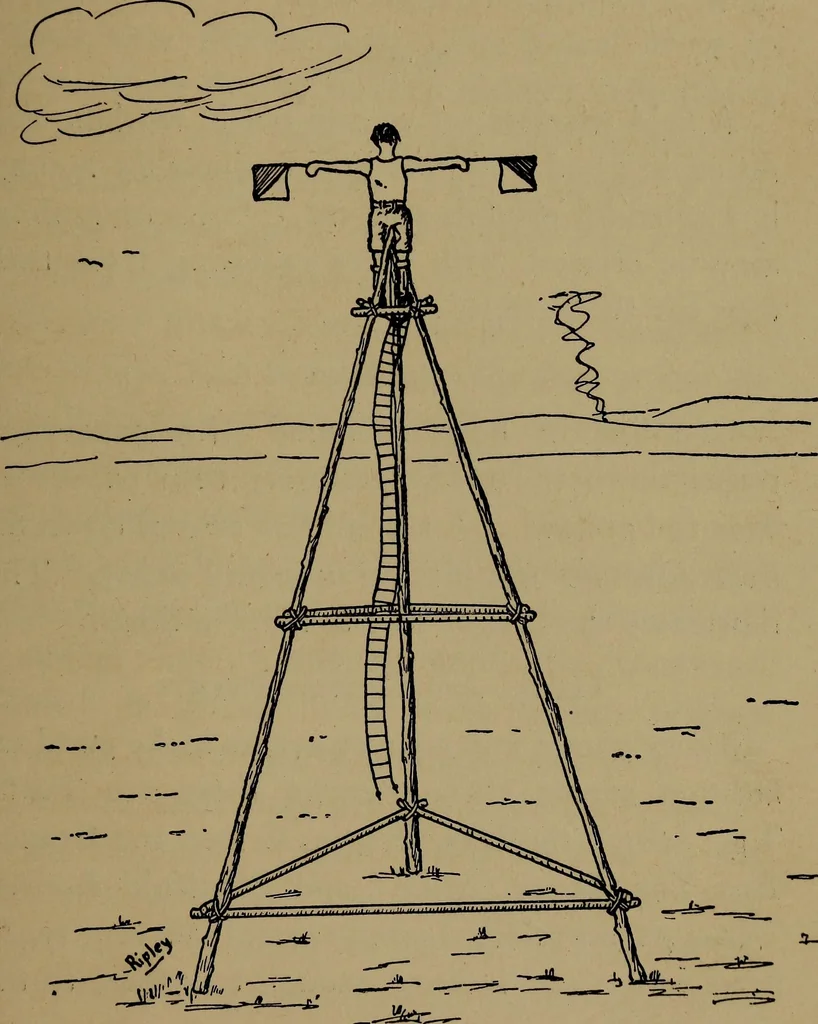 An illustration from Games for boys, 1920, leaf 225