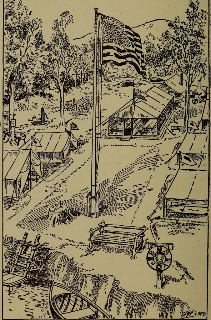 An illustration from Games for boys, 1920, leaf 242
