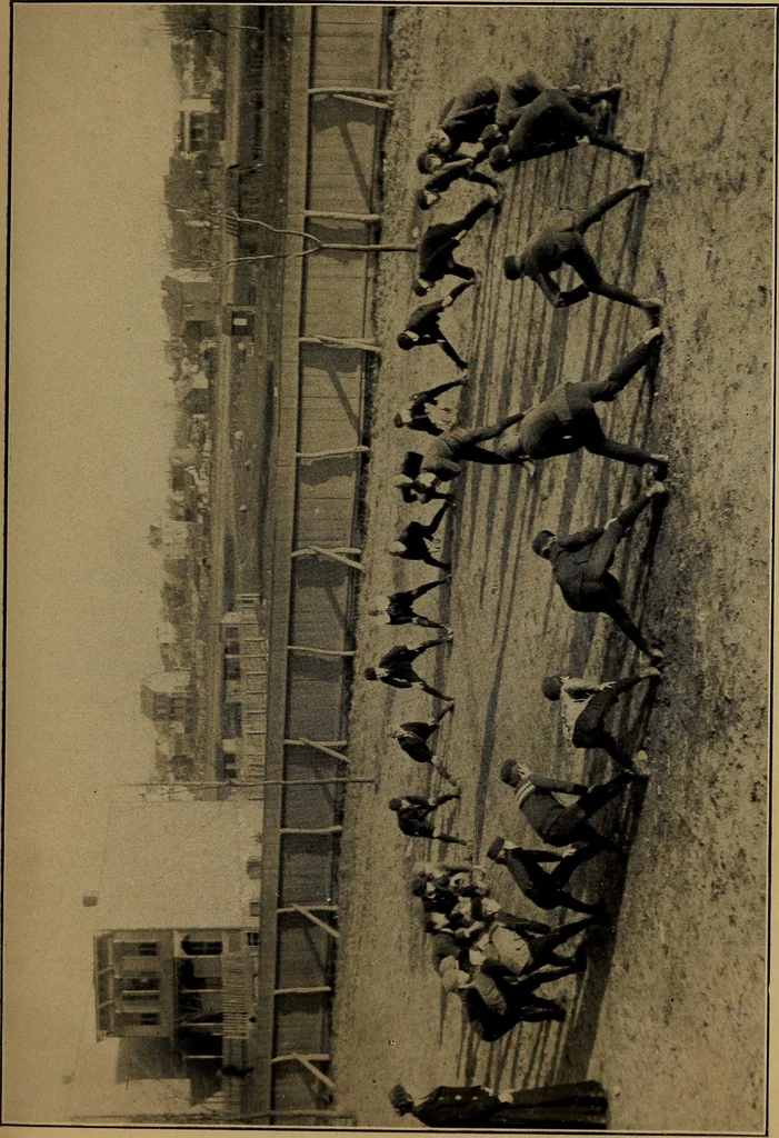 An illustration from Games for the playground, home, school and gymnasium, 1909, leaf 408