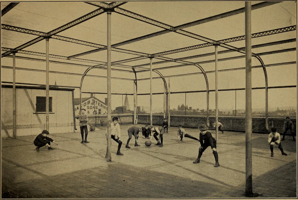 An illustration from Games for the playground, home, school and gymnasium, 1909, leaf 454