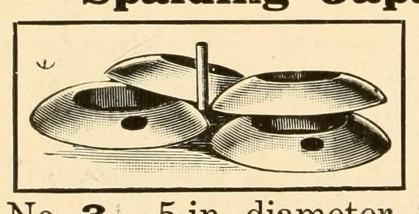 An illustration from The games of drawing room hockey, tether ball, hand tennis, garden hockey, volley ball, basket goal, lawn hockey, wicket polo, hand polo, golf croquet, clock golf, laws of badminton, 1914, leaf 76