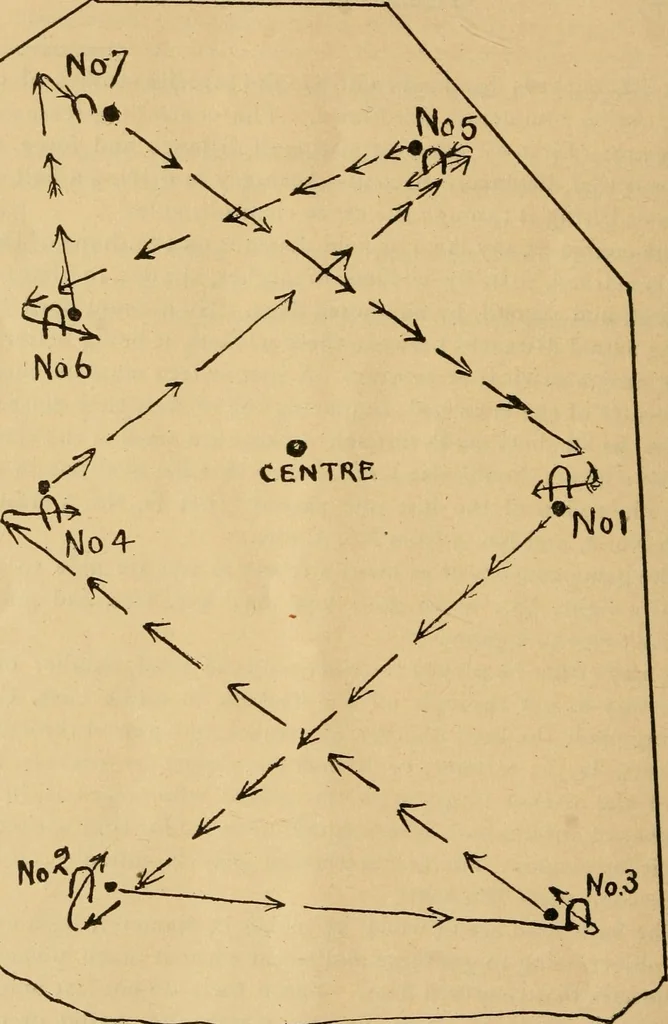 An illustration from The games of lawn hockey, tether ball, squash ball, golf-croquet, 1900, leaf 35