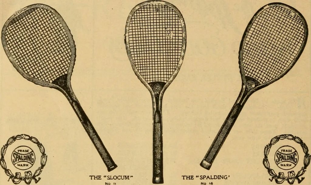 An illustration from The games of lawn hockey, tether ball, squash ball, golf-croquet, 1900, leaf 47