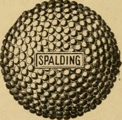 An illustration from The games of lawn hockey, tether ball, squash ball, golf-croquet, 1900, leaf 48