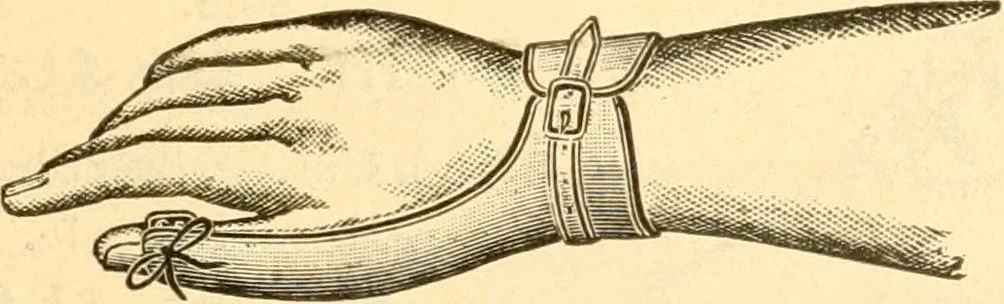 An illustration from The games of lawn hockey, tether ball, golf-croquet, hand tennis, volley ball, hand polo, wicket polo, laws of badminton, drawing room hockey, garden hockey, 1903, leaf 69