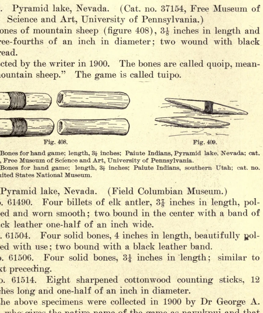 An illustration from Games of the North American Indians, 1907, leaf 329