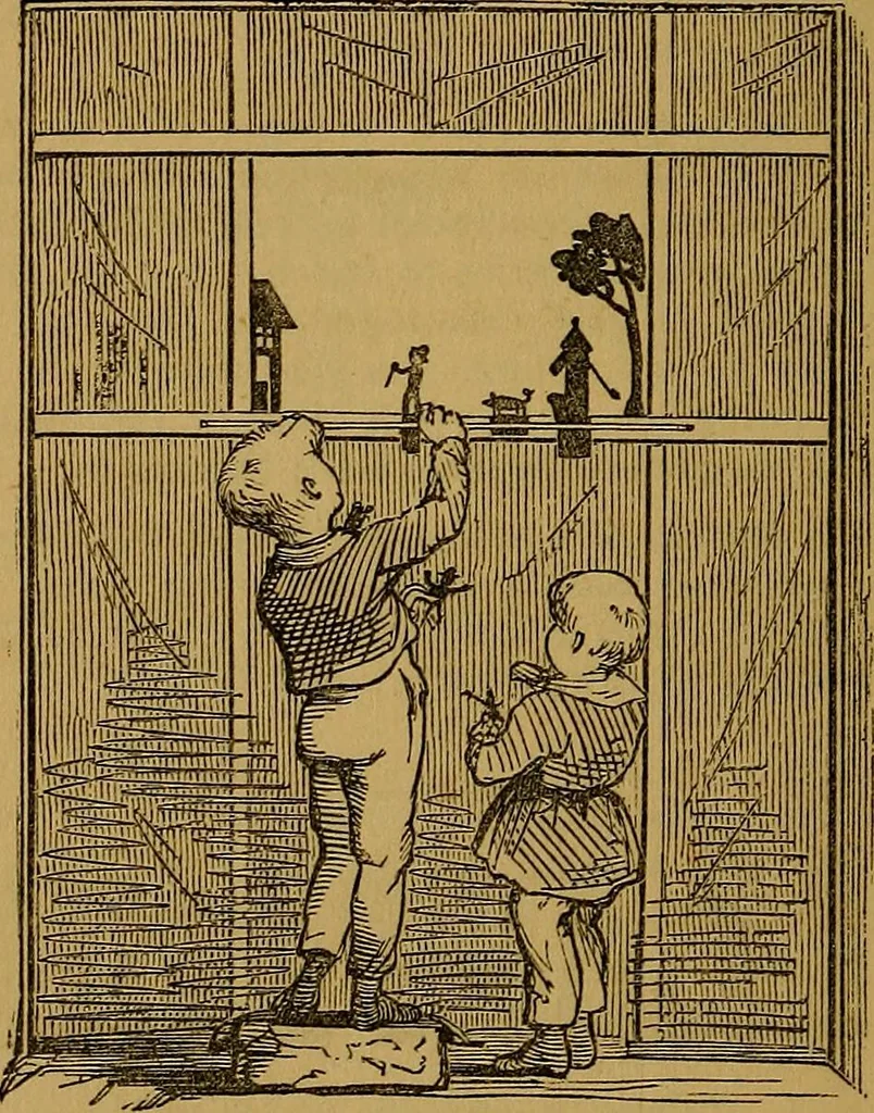 An illustration from Games of skill, and conjuring: including draughts, dominoes, chess, morrice, 1865, leaf 124