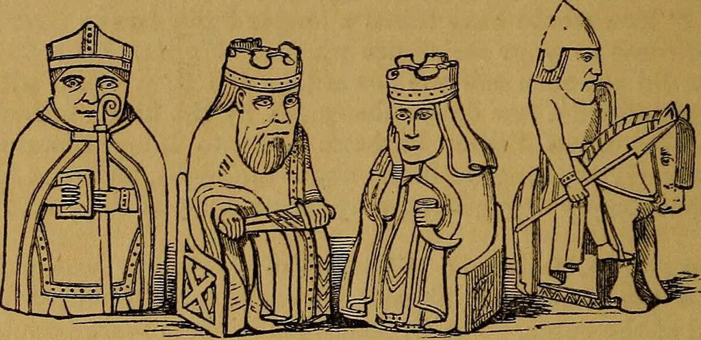 An illustration from Games of skill, and conjuring: including draughts, dominoes, chess, morrice, 1865, leaf 22