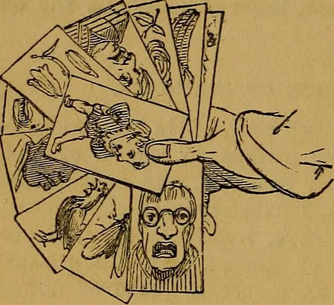 An illustration from Games of skill, and conjuring: including draughts, dominoes, chess, morrice, 1865, leaf 58