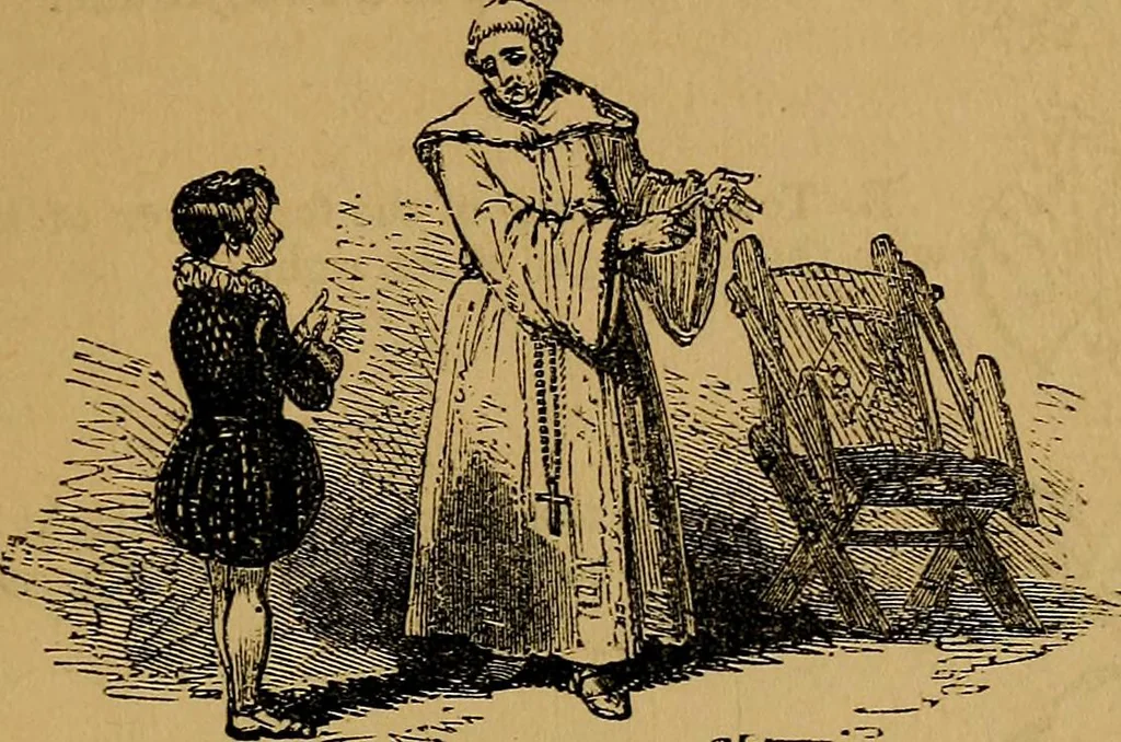 An illustration from Games of skill, and conjuring: including draughts, dominoes, chess, morrice, 1865, leaf 79