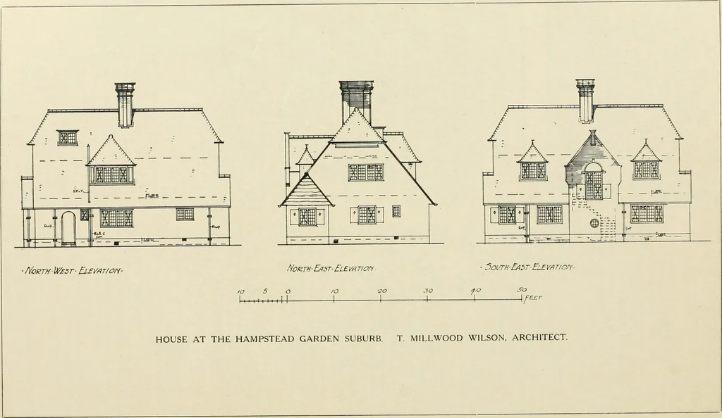 An illustration from Garden city houses and domestic interior details, 1913, leaf 11