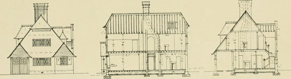 An illustration from Garden city houses and domestic interior details, 1913, leaf 12