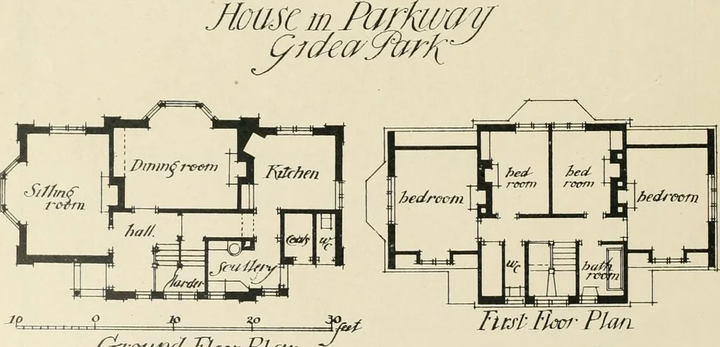 An illustration from Garden city houses and domestic interior details, 1913, leaf 15