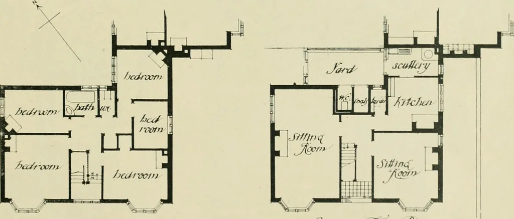 An illustration from Garden city houses and domestic interior details, 1913, leaf 16