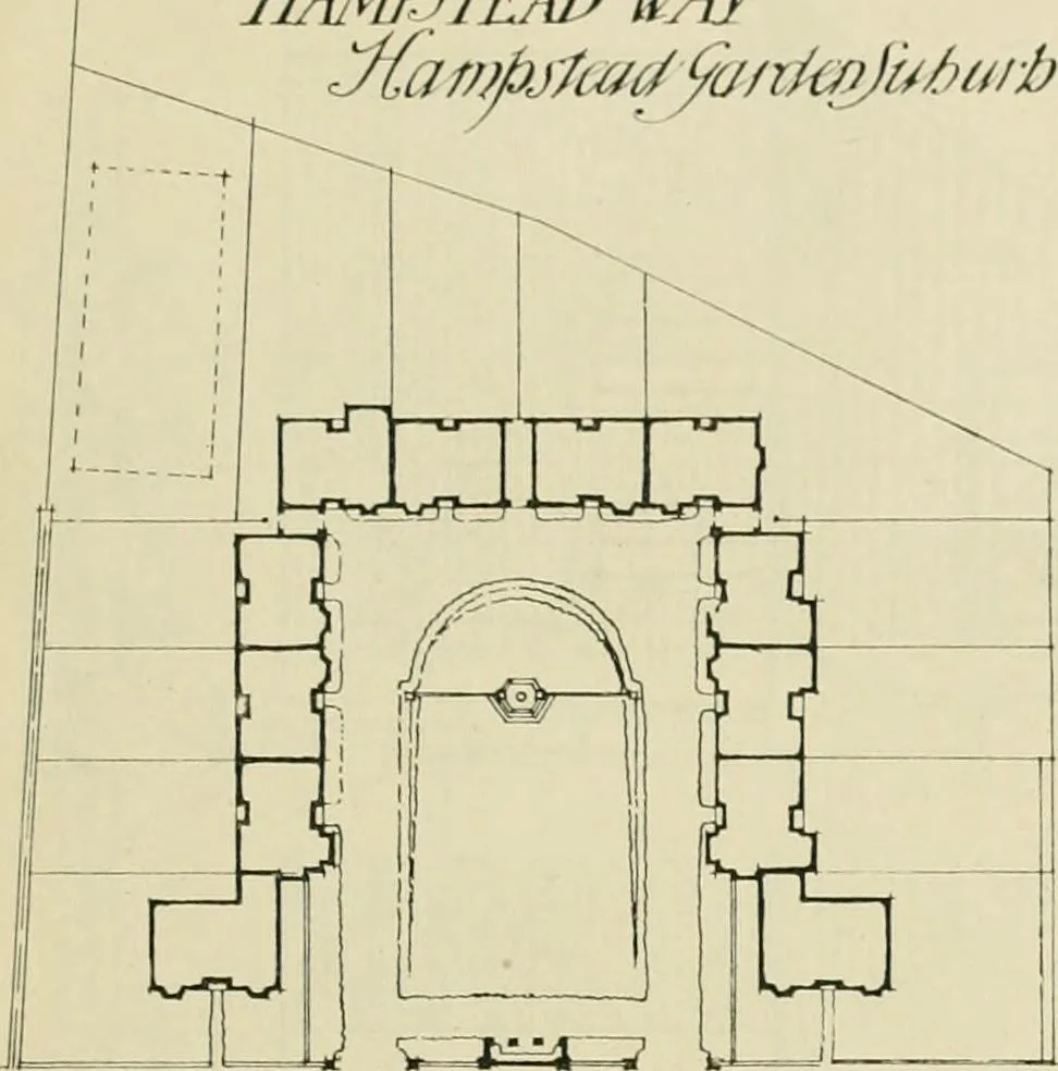 An illustration from Garden city houses and domestic interior details, 1913, leaf 16