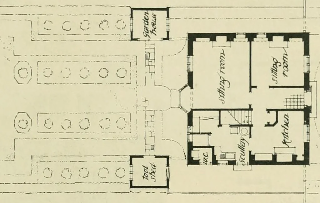 An illustration from Garden city houses and domestic interior details, 1913, leaf 18
