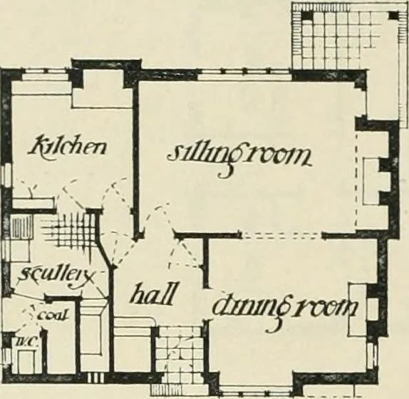 An illustration from Garden city houses and domestic interior details, 1913, leaf 19