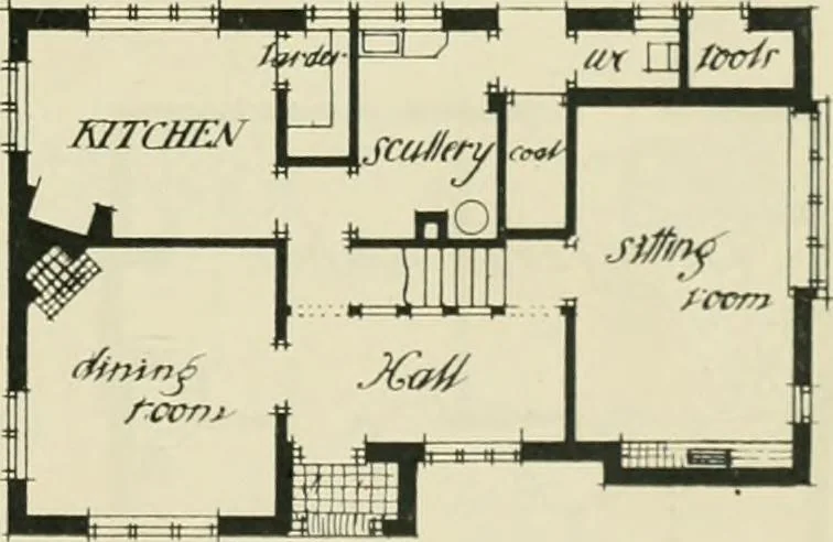 An illustration from Garden city houses and domestic interior details, 1913, leaf 20