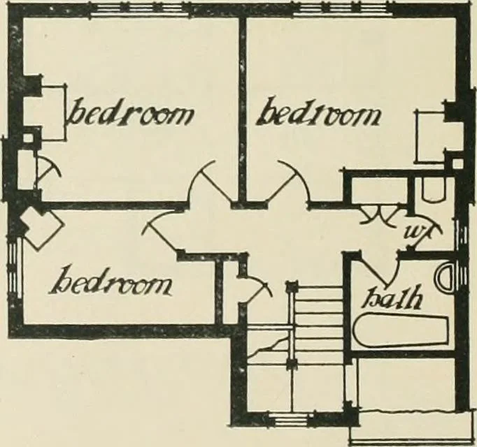 An illustration from Garden city houses and domestic interior details, 1913, leaf 21