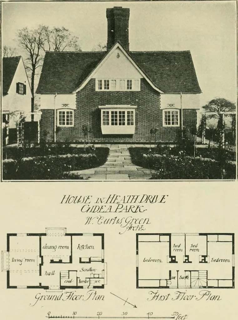 An illustration from Garden city houses and domestic interior details, 1913, leaf 26