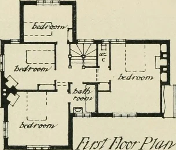 An illustration from Garden city houses and domestic interior details, 1913, leaf 27
