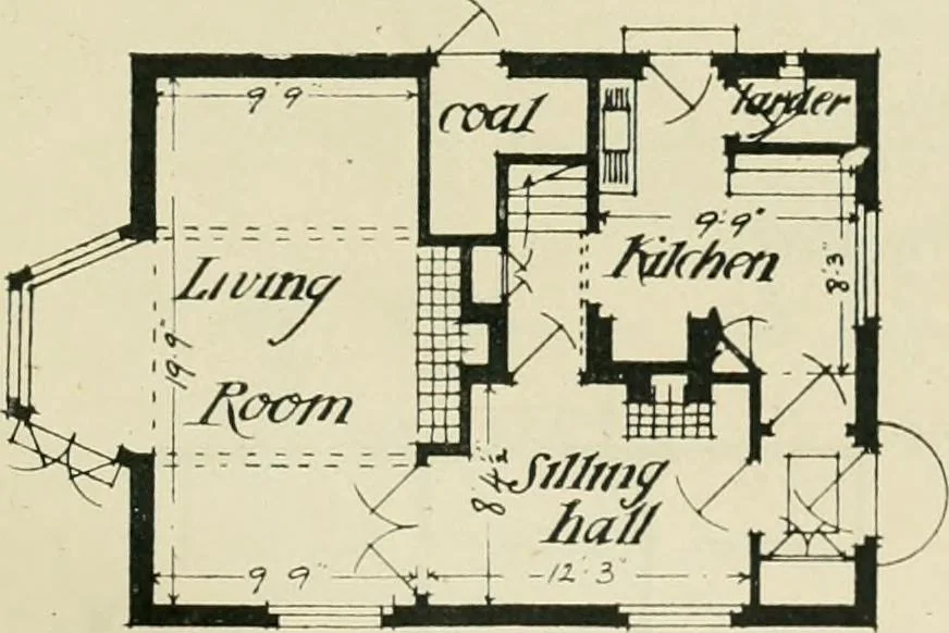 An illustration from Garden city houses and domestic interior details, 1913, leaf 28