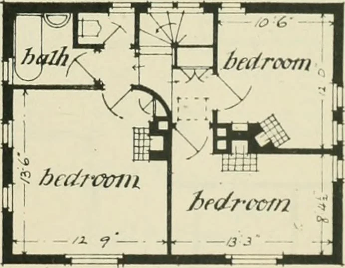 An illustration from Garden city houses and domestic interior details, 1913, leaf 28