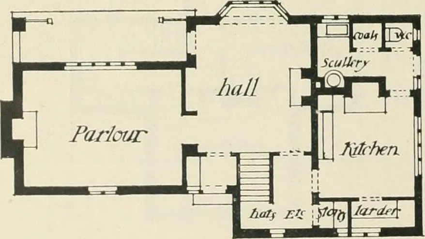 An illustration from Garden city houses and domestic interior details, 1913, leaf 31