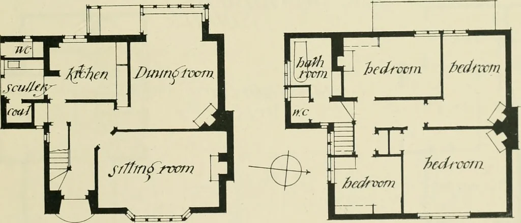 An illustration from Garden city houses and domestic interior details, 1913, leaf 32