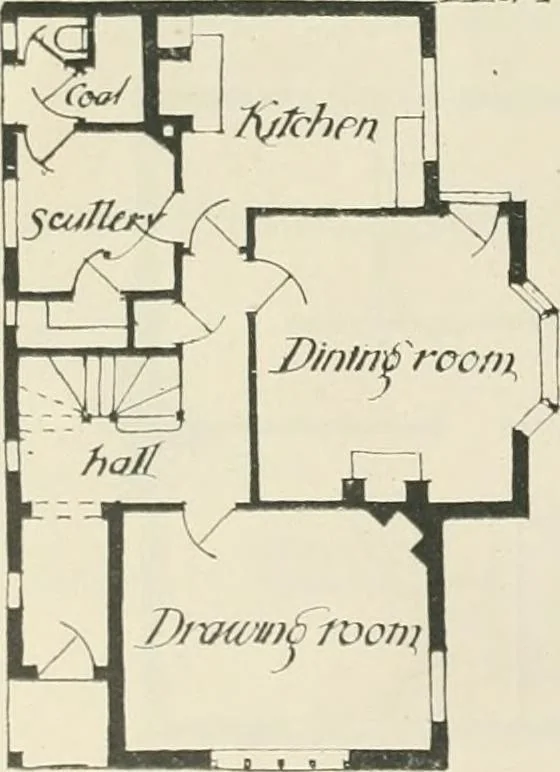 An illustration from Garden city houses and domestic interior details, 1913, leaf 33