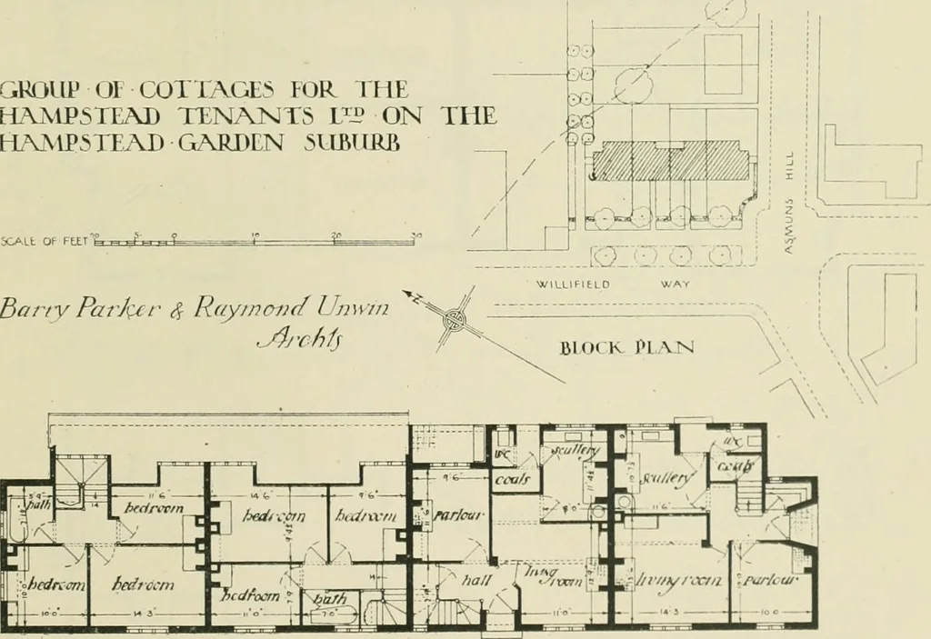 An illustration from Garden city houses and domestic interior details, 1913, leaf 34
