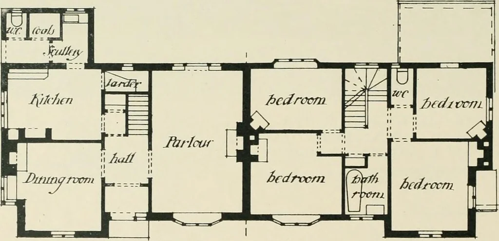 An illustration from Garden city houses and domestic interior details, 1913, leaf 35