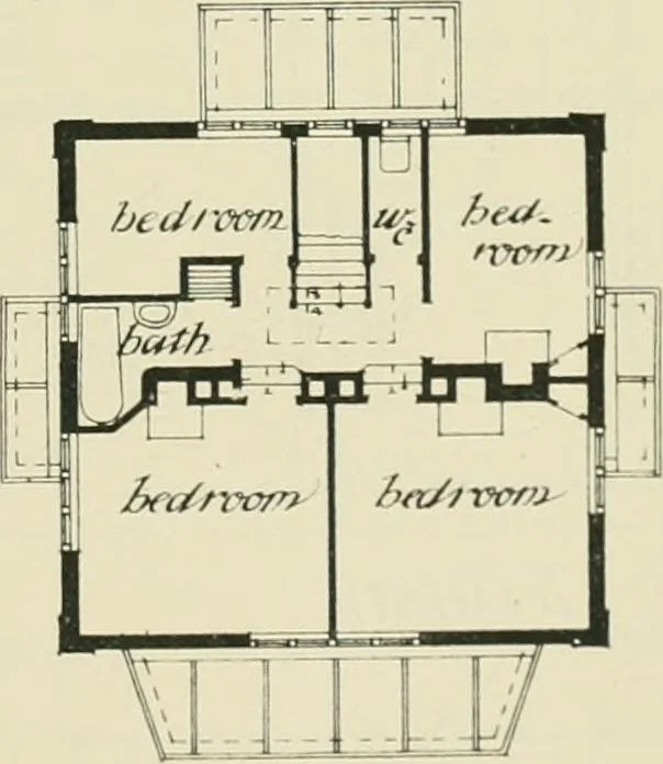 An illustration from Garden city houses and domestic interior details, 1913, leaf 36