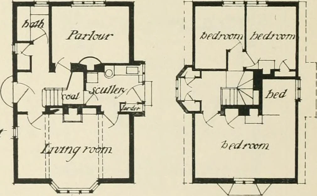 An illustration from Garden city houses and domestic interior details, 1913, leaf 37
