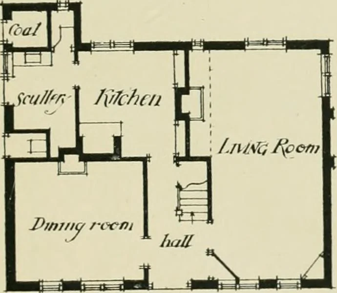 An illustration from Garden city houses and domestic interior details, 1913, leaf 38