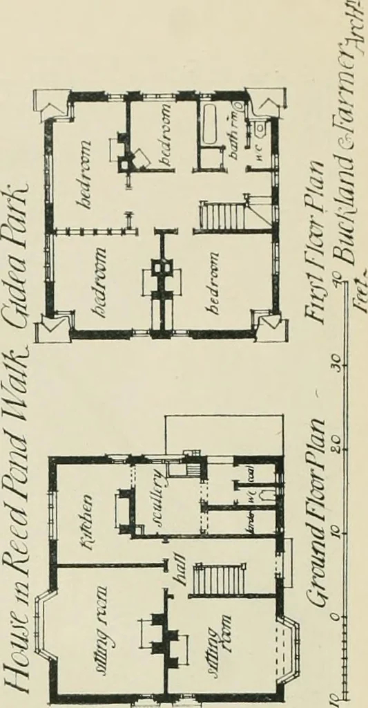 An illustration from Garden city houses and domestic interior details, 1913, leaf 39
